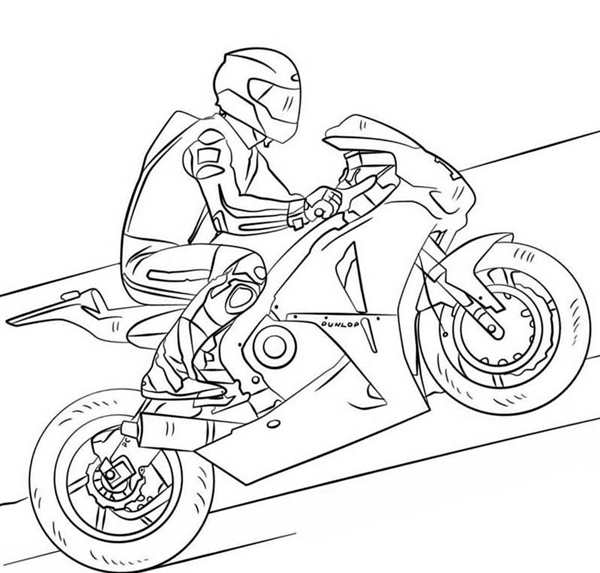 Раскраска мотоцикла Honda CBR 600