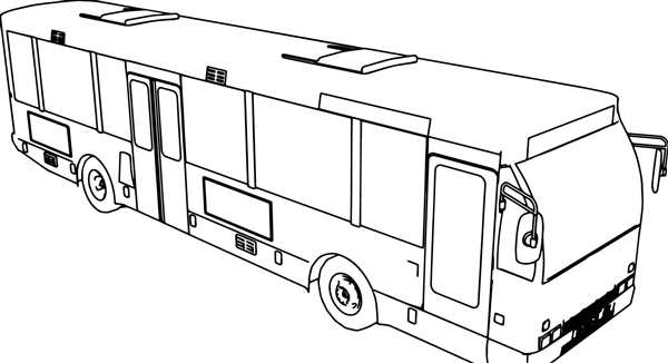 Раскраска автобус ПАЗ 3205