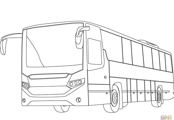 Автобус раскраска для детей