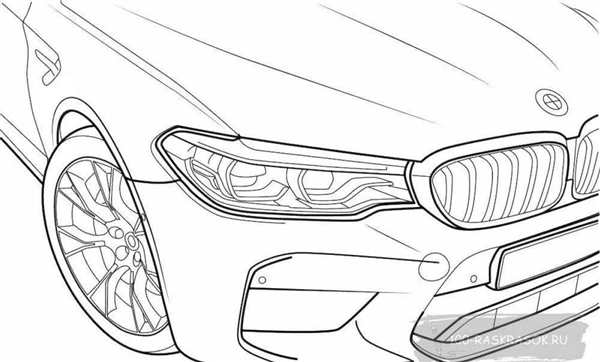 Раскраска BMW m5 e60