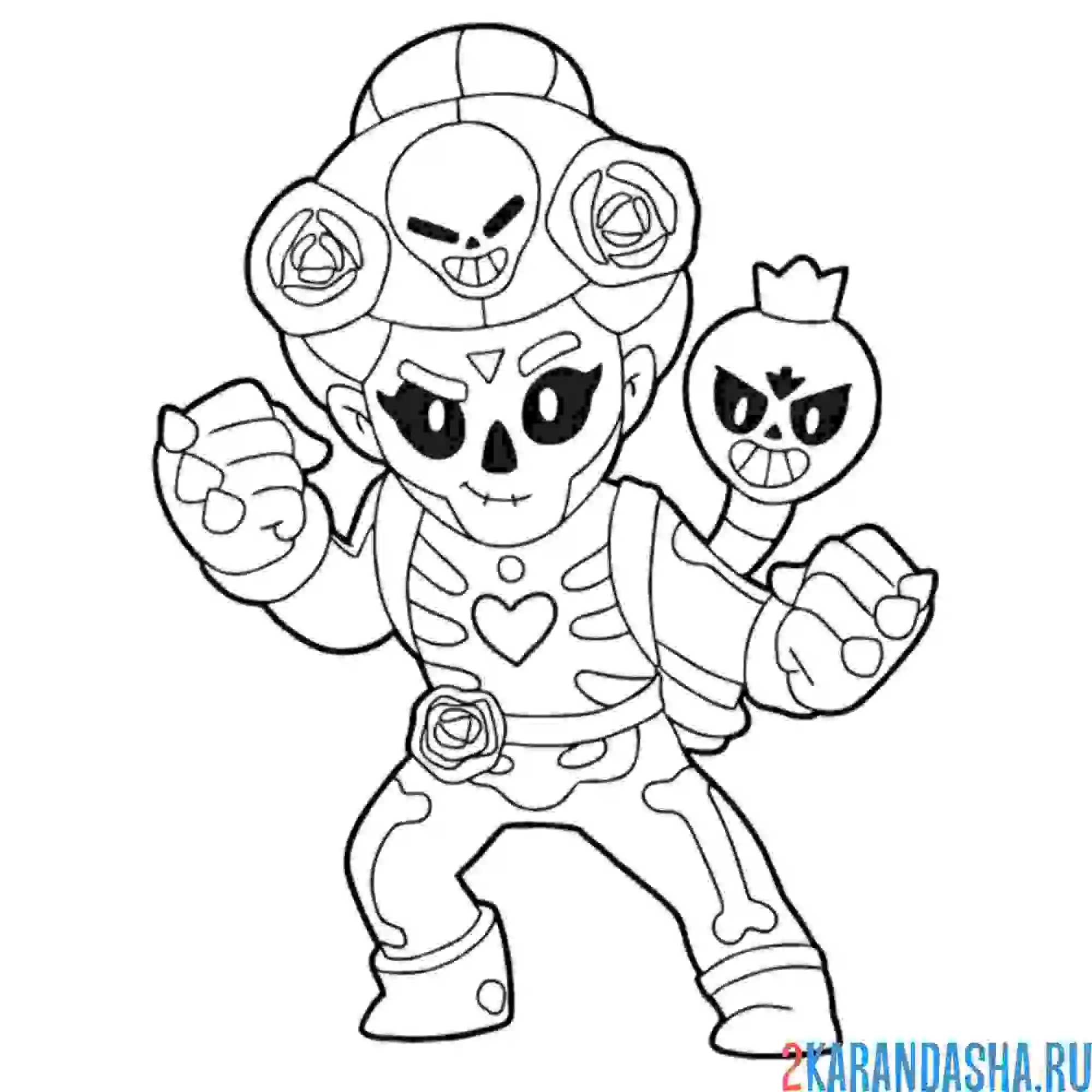 Амбер из Brawl Stars раскраска