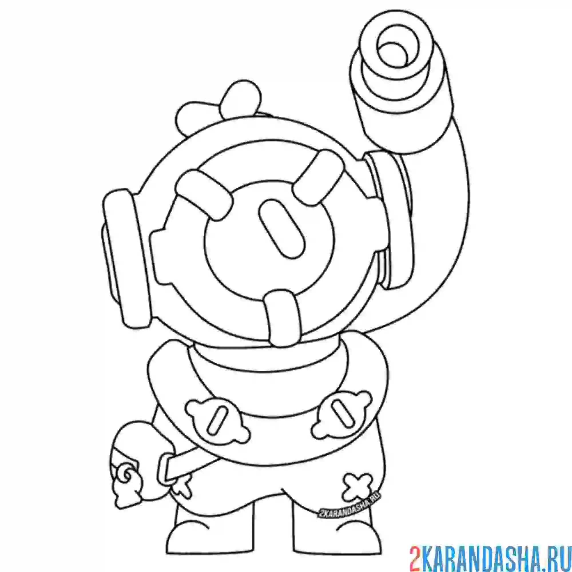 Раскраска Brawl Stars Эдгар