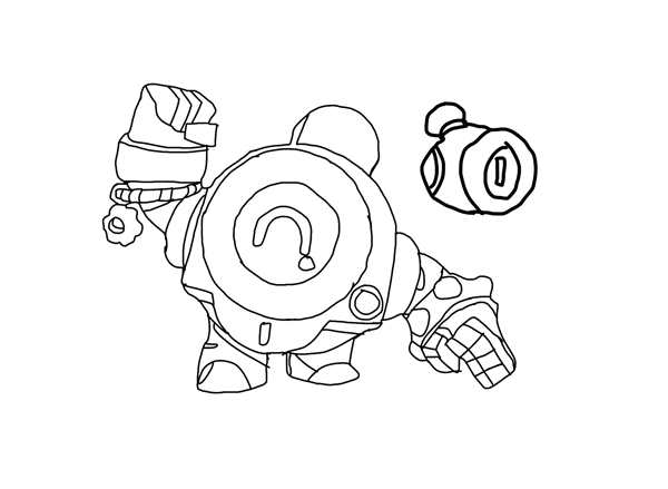 Brawl Stars раскраска Макс