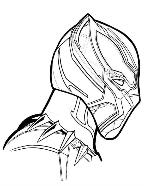 Чёрная пантера Marvel раскраска