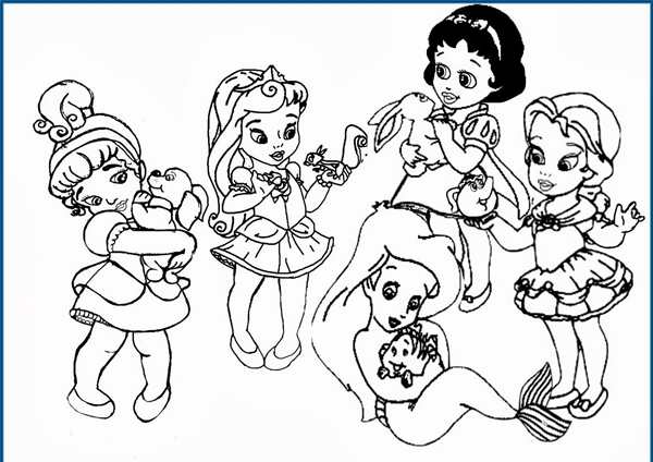 Раскраска принцессы Disney Ариель
