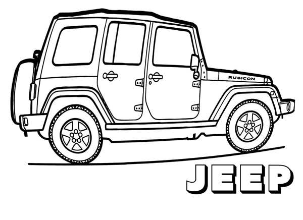 Jeep Rubicon раскраска