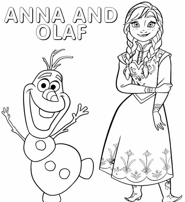 Раскраски для девочек Elsa Anna