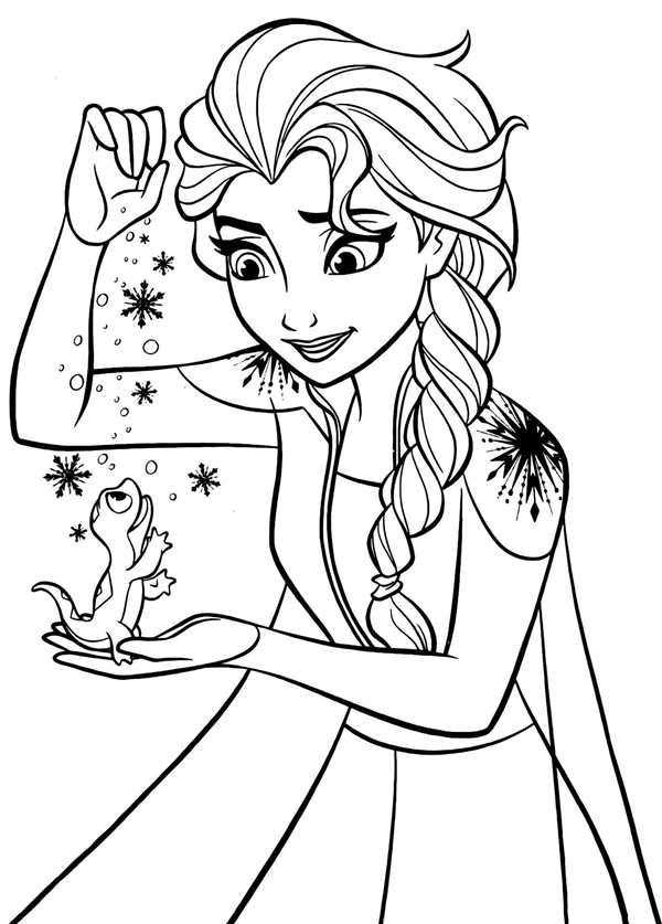 Раскраски для девочек Elsa Anna