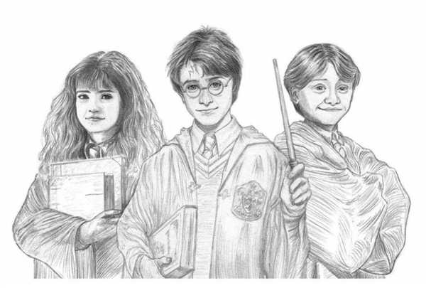 Раскраски Гарри Поттер Волшебные Мгновения на Книжных Страницах