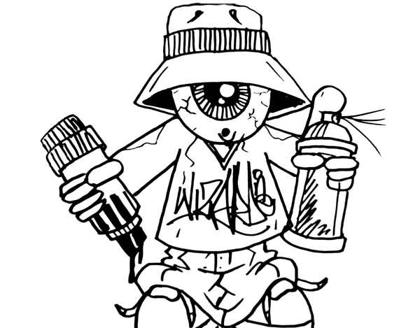 Раскраски ГраффитиCreative Urban Artendance