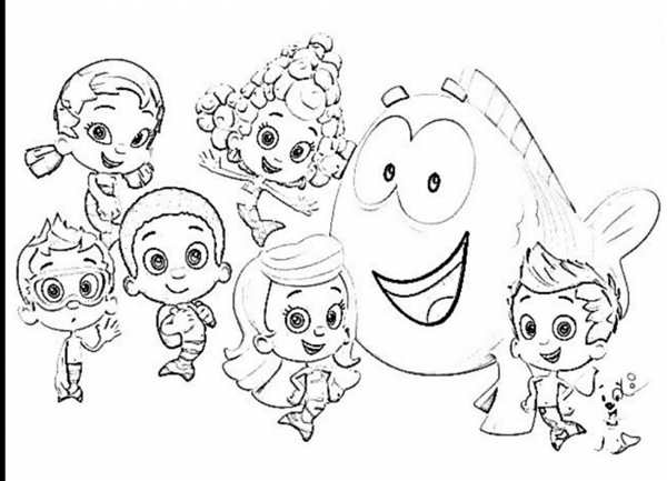 Bubble Guppies раскраска