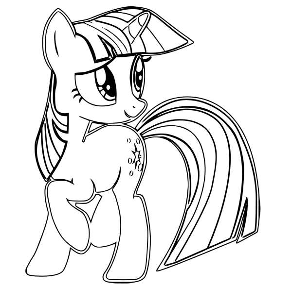My little Pony Twilight Sparkle раскраска