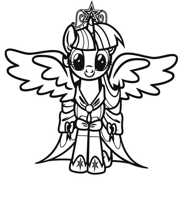 Раскраски my little Pony принцесса Селестия