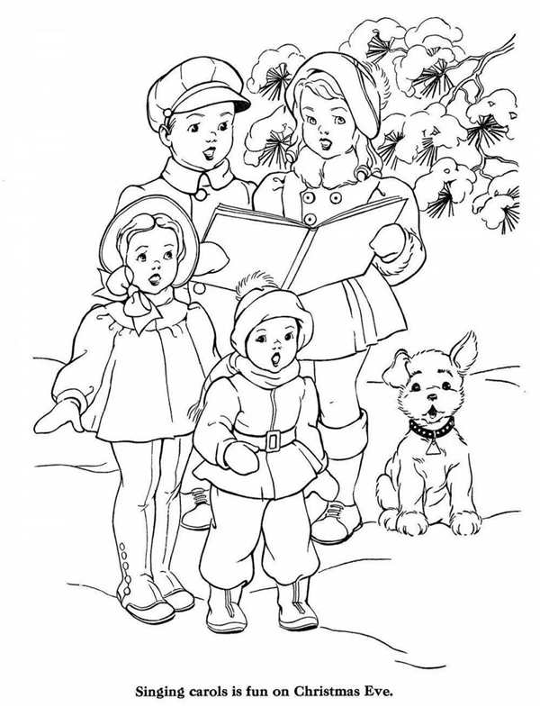 Колядки раскраски для детей
