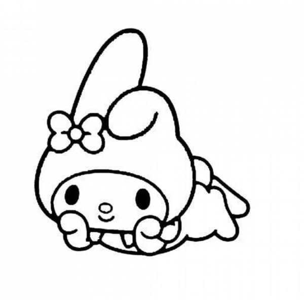 Hello Kitty раскраска Kuromi