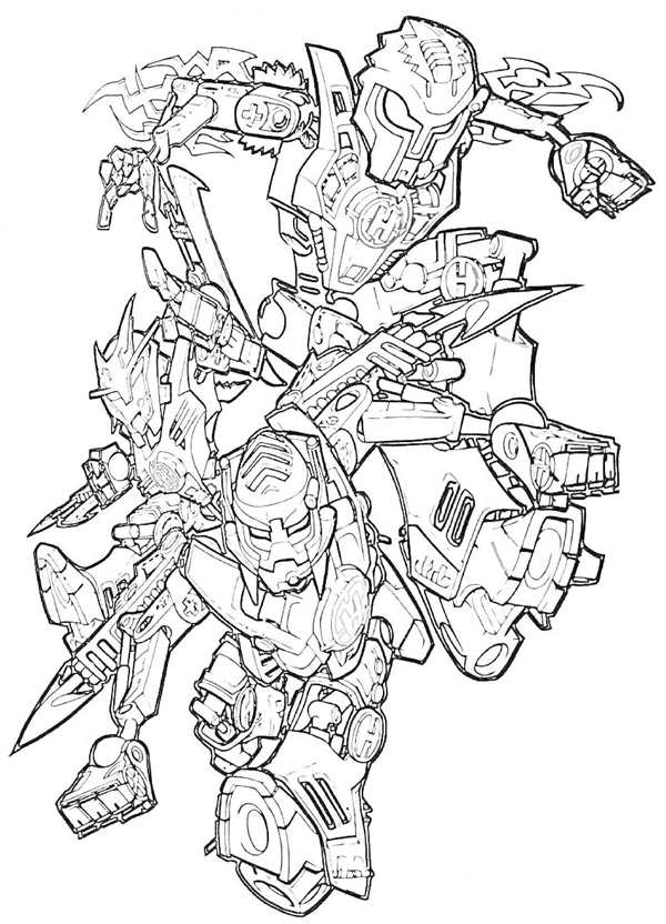 Раскраска LEGO Bionicle
