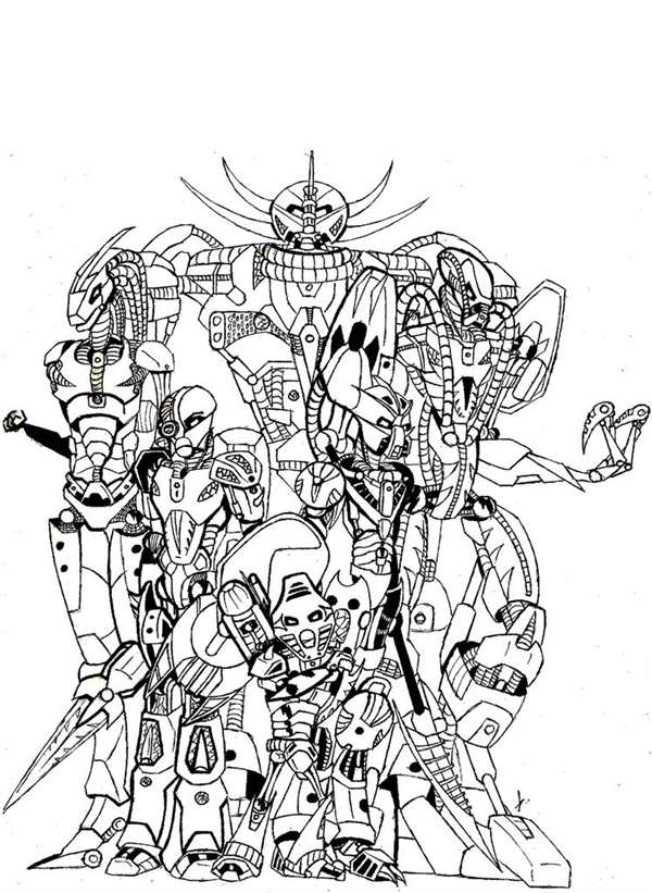 Раскраска LEGO Bionicle