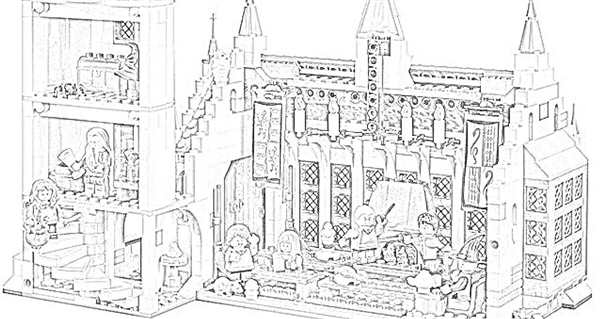 Раскраски LEGO Гарри ПотTER и Хагрид