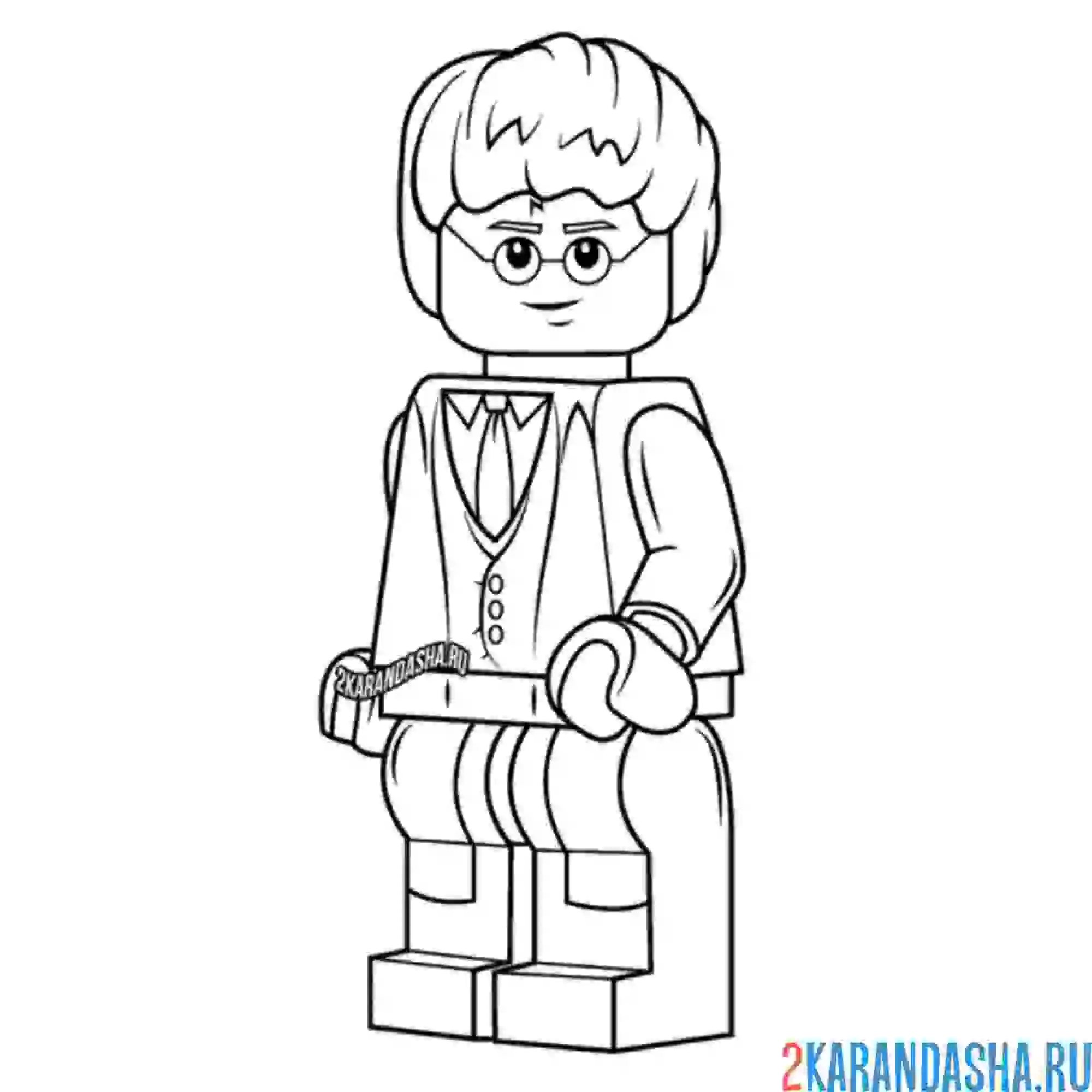 Раскраски LEGO Гарри ПотTER и Хагрид