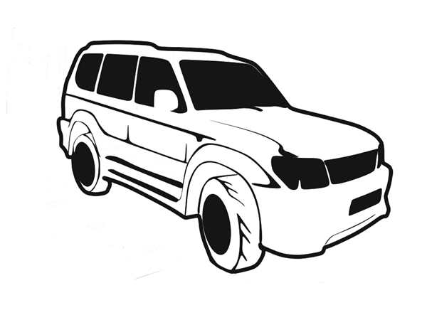 Раскраска Toyota Land Cruiser 200