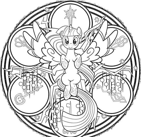 My little Pony Искорка принцесса раскраски