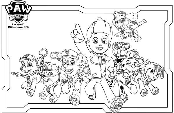 Paw Patrol раскраска