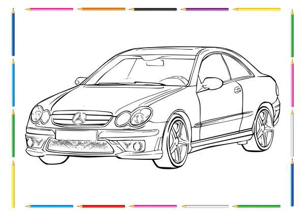 Раскраска Мерседес c63 AMG