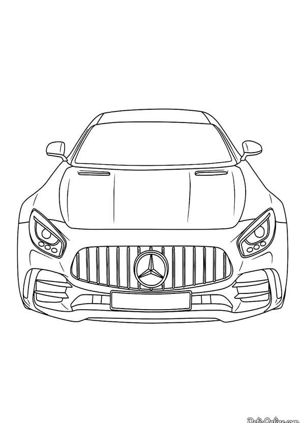 Раскраска Мерседес CLS 63
