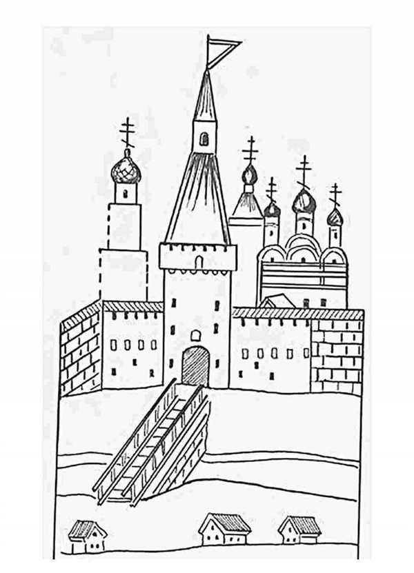 Раскраска Москва для детей