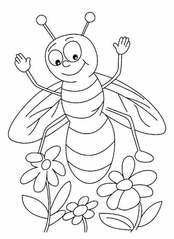 Раскраска Божья коровка для детей 3-4 лет