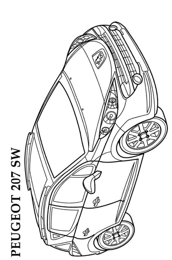 Peugeot 307 раскраска
