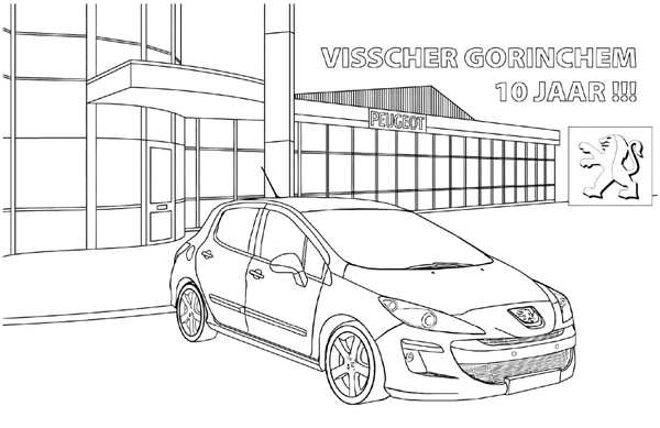 Раскраска Киа Рио 4