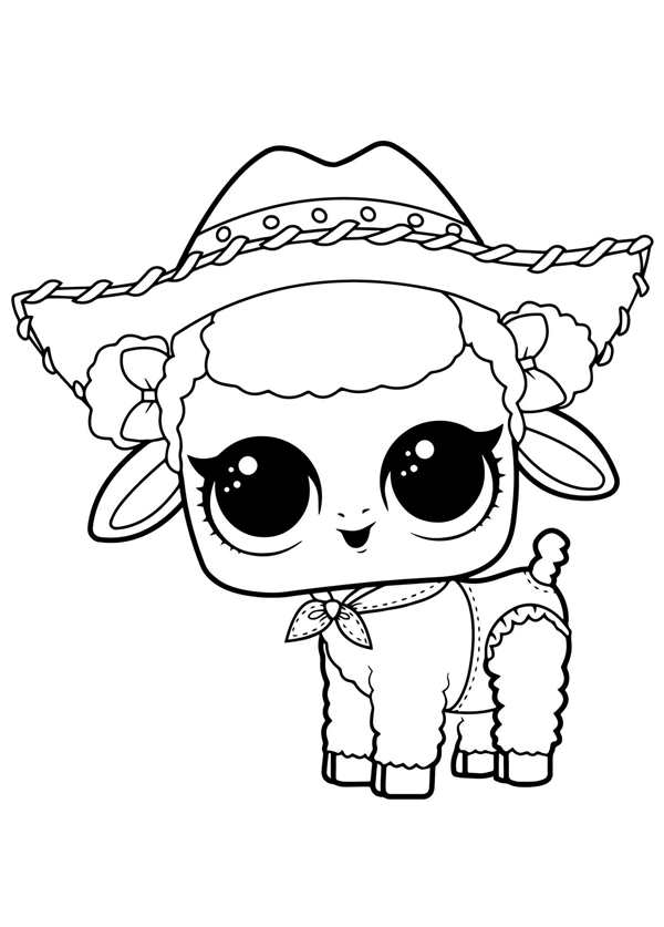 Lol кукла раскраска Unicorn