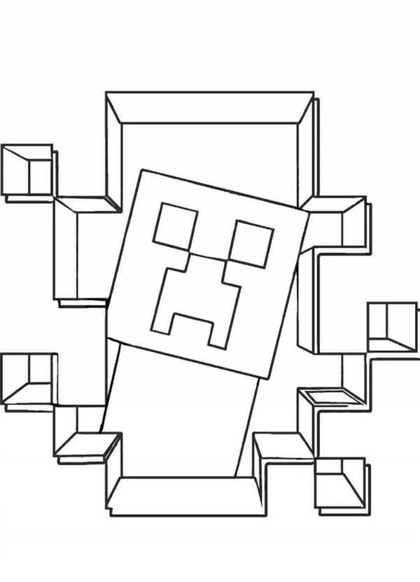 Раскраски по мотивам Майнкрафта блоки и приключения minecraftblocksprintables