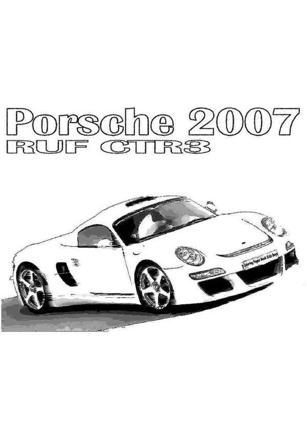 Машинка Порше 911 разукрашка