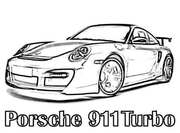 Порше 918 Спайдер раскраска