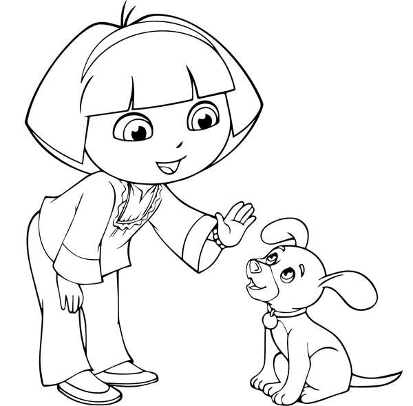 Раскраска Dora