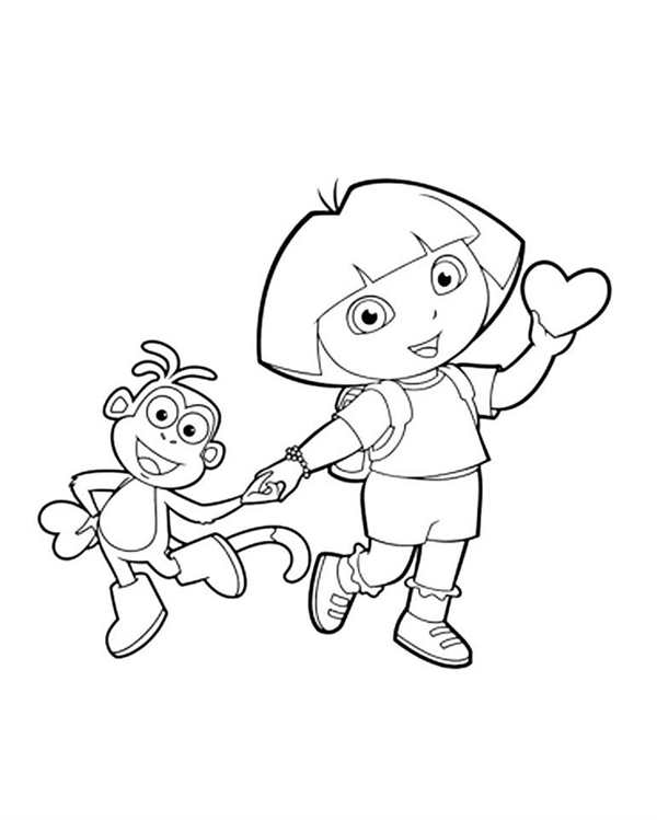 Раскраска Dora and friends