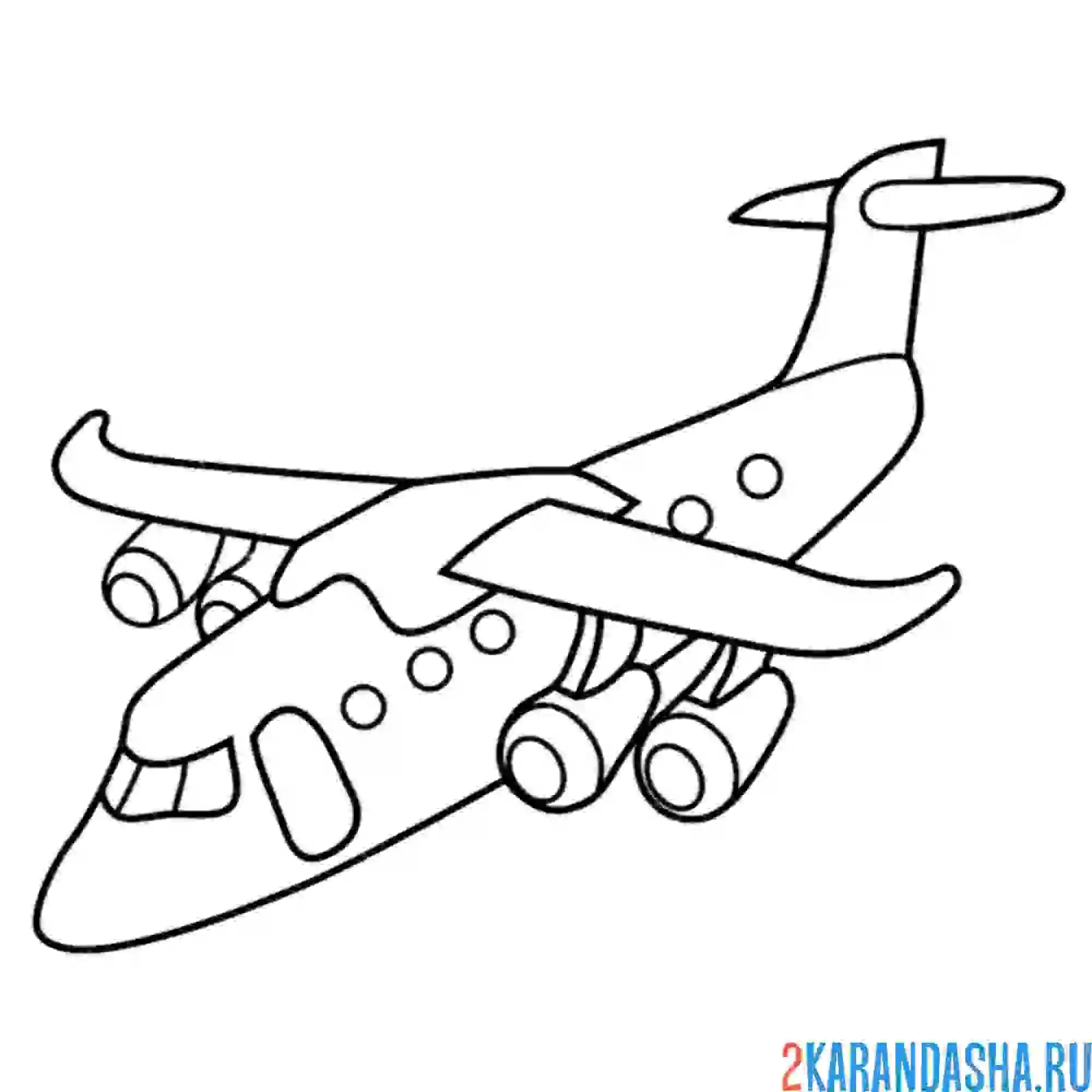Раскраска самолет Боинг 747