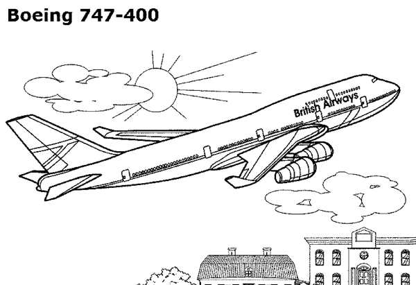 Раскраска Боинг 747