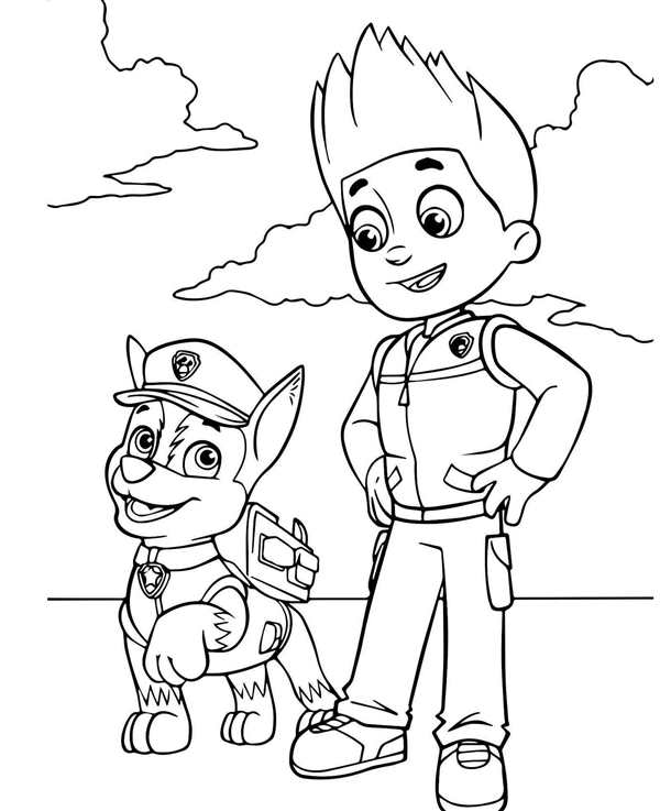 Paw Patrol раскраска