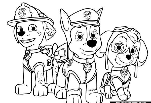 Paw Patrol раскраска Скай