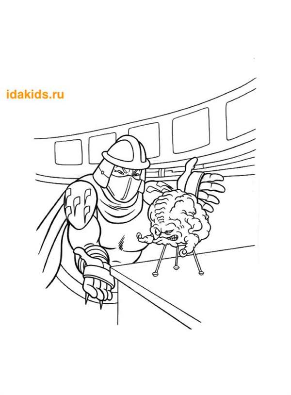 Раскраска Черепашки ниндзя шредер