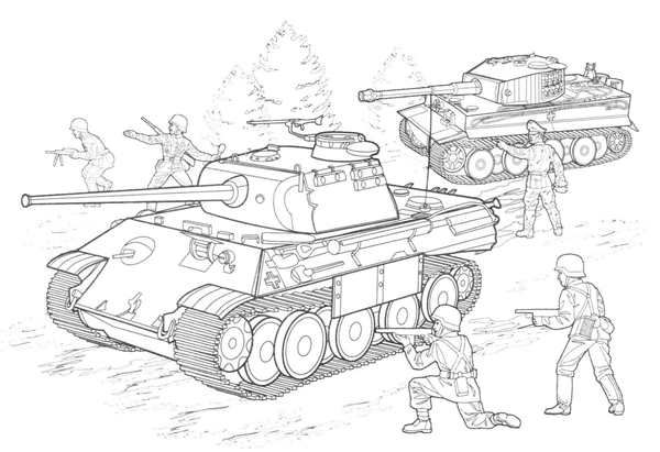 Раскраска: военные
