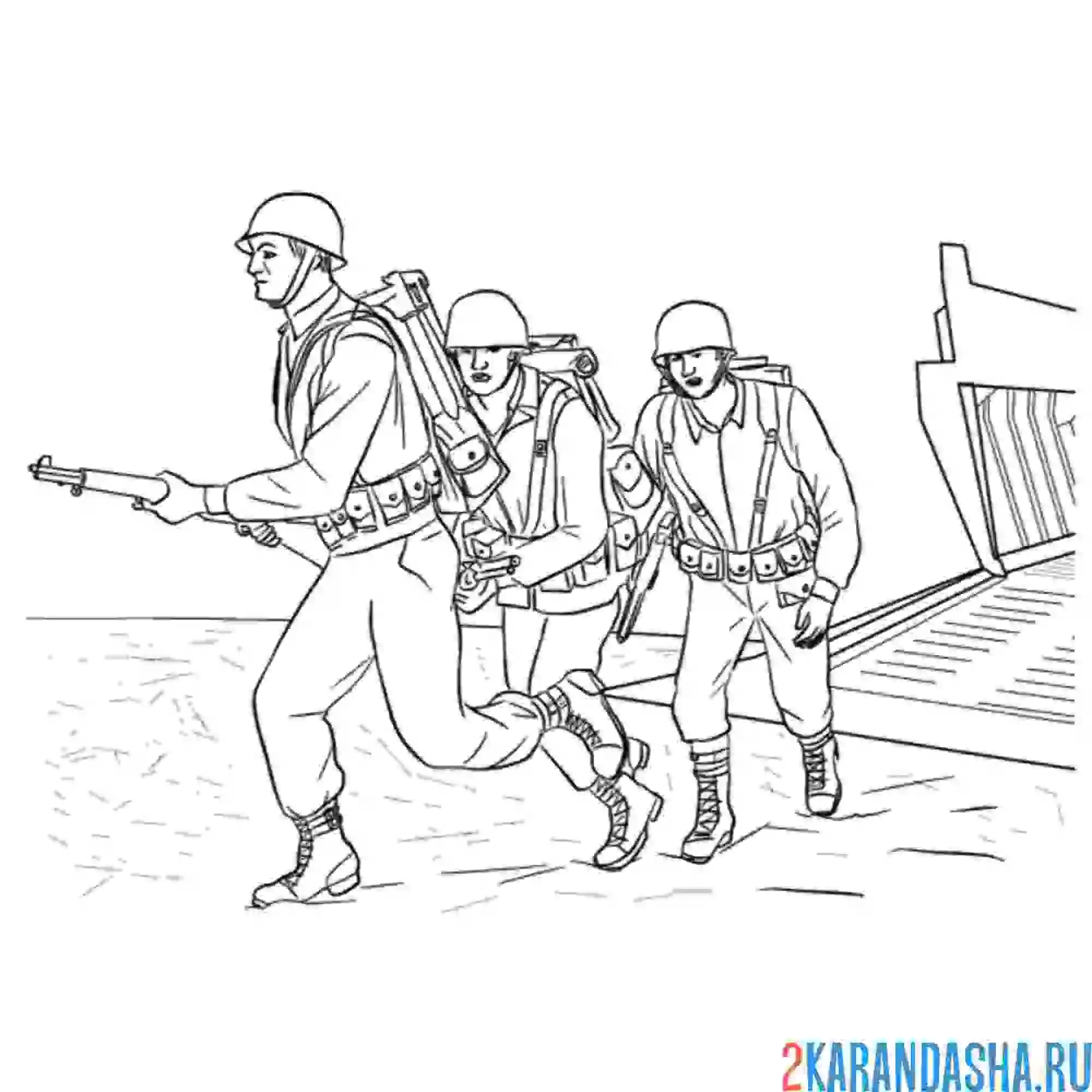 Военные раскраски для детей