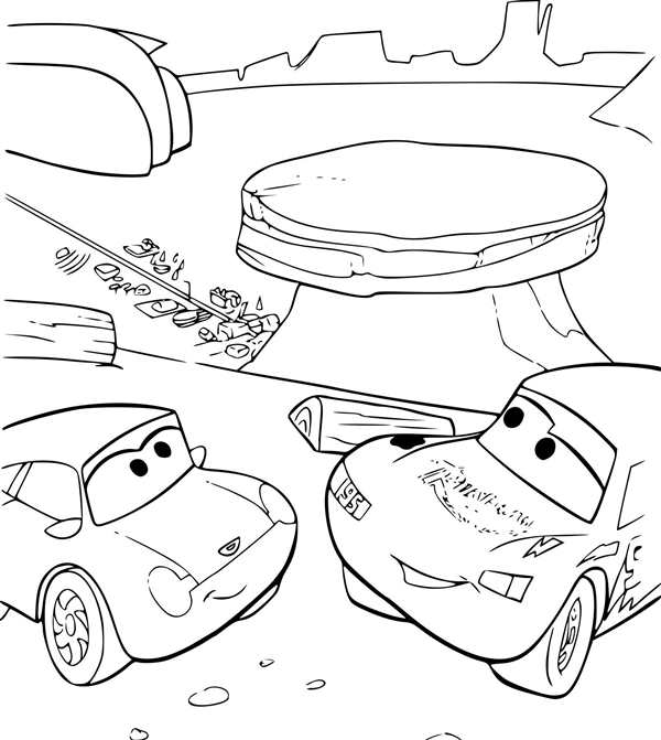 Машинка молния Маккуин раскраска Тачки 2