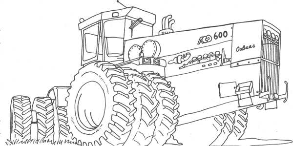 Комбайн John Deere раскраска