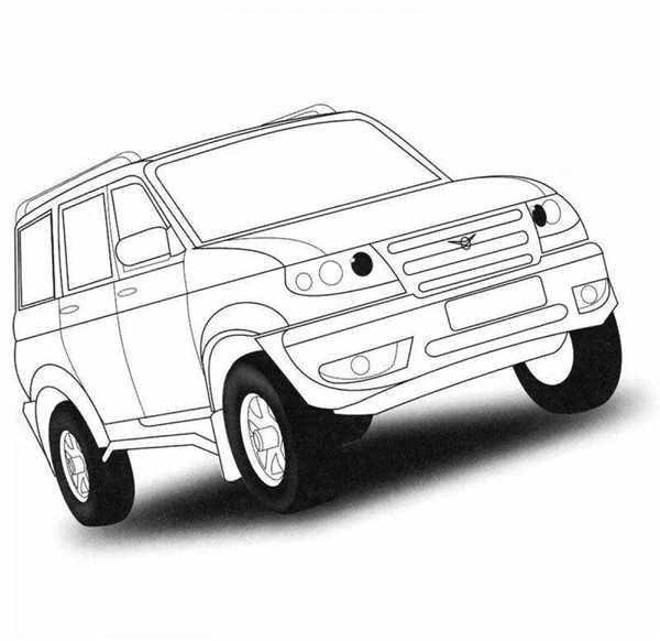 Раскраска джип УАЗ Патриот