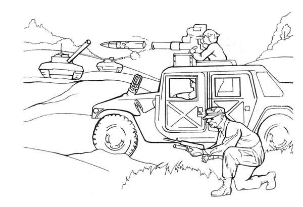 Раскраска боевые машины