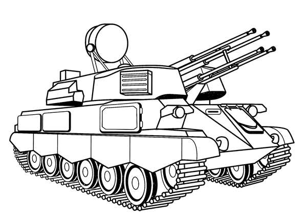 Раскраски машинки военные
